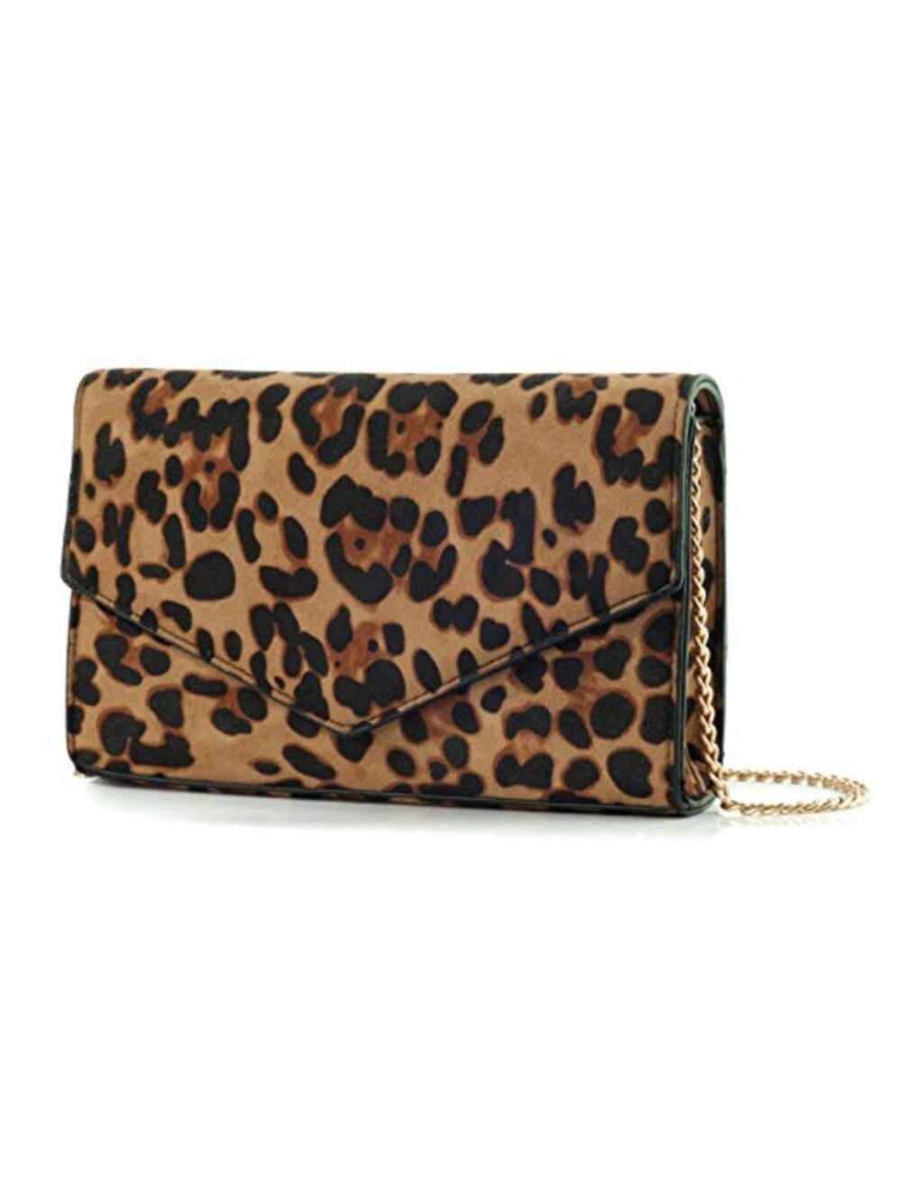 Hoxis Leopard Print Envelope Evening Clutch Chain Shoulder Bag